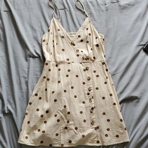 Tan polka dot dress